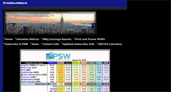 Desktop Screenshot of printstockwatch.com
